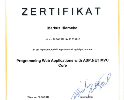 ASP.Net MVC Core - ETC-Zertifikat